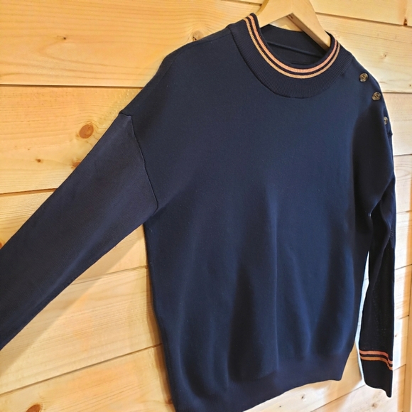 Navy Crew Neck Sweater - Picture 1 of 8